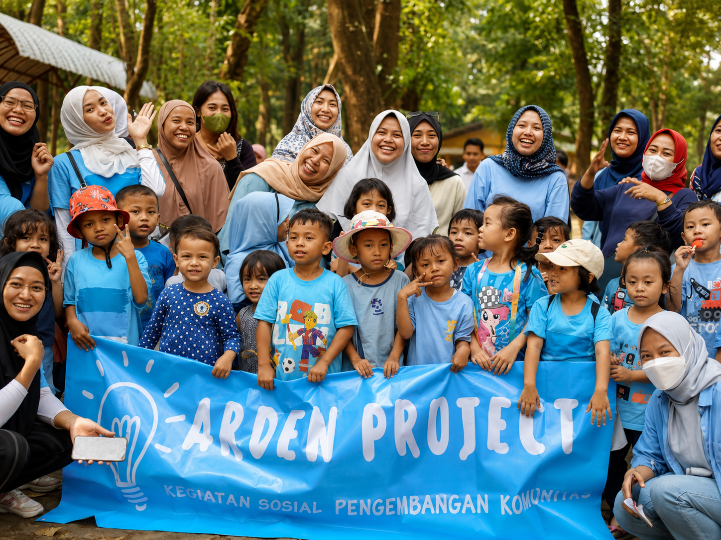 Group photo of students and teachers at Arden Project